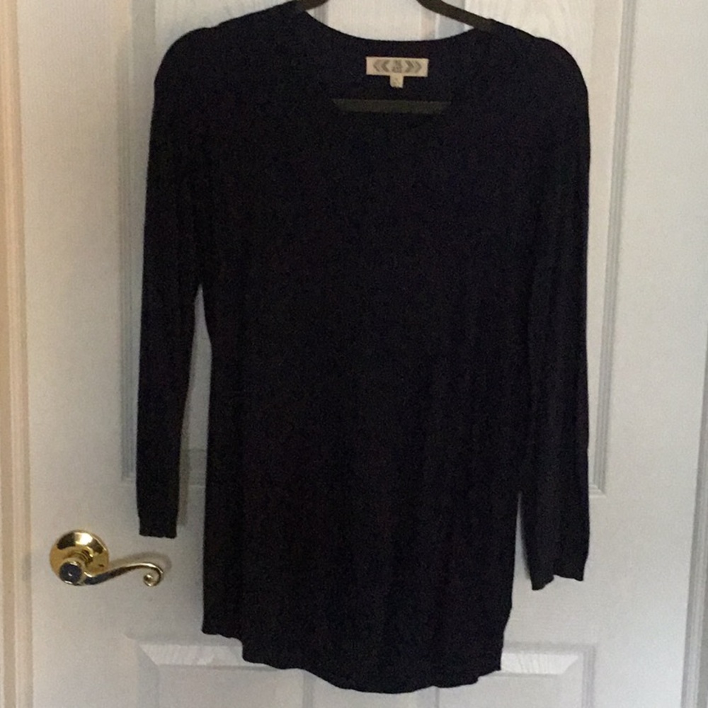 Pink Rose Navy Blue long sleeve sweater.